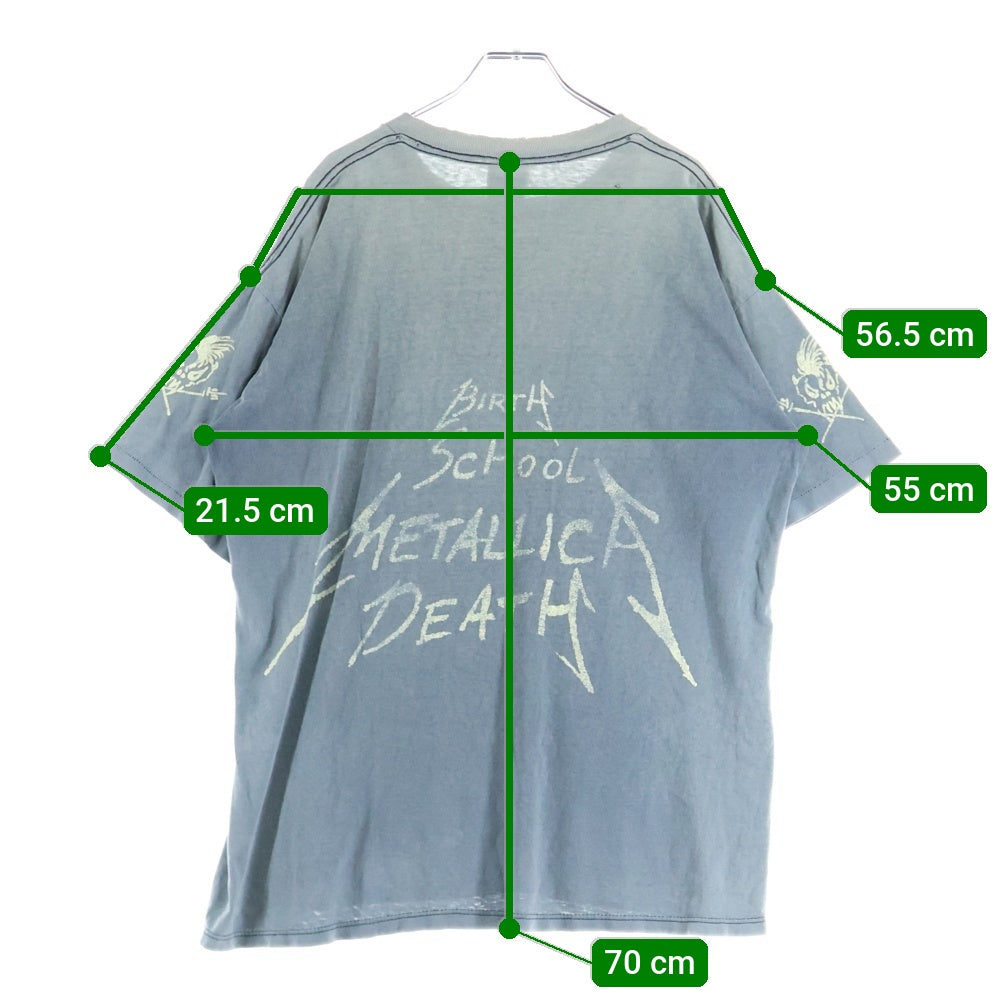 VINTAGE(ヴィンテージ) 90S VINTAGE METALLICA 1992 BIRTH SCHOOL TEE ヴィンテージ メタリカ バーススクール 両面プリントTシャツ 半袖クルーネックカットソー グレー