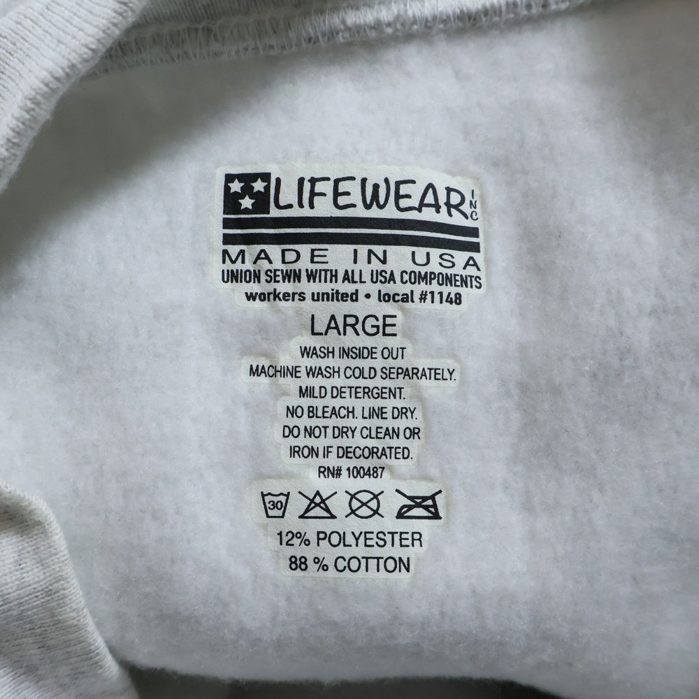 DIGAWEL(ディガウェル) サイドジッパー加工 クルーネックスウェットトレーナー グレー DWVB062