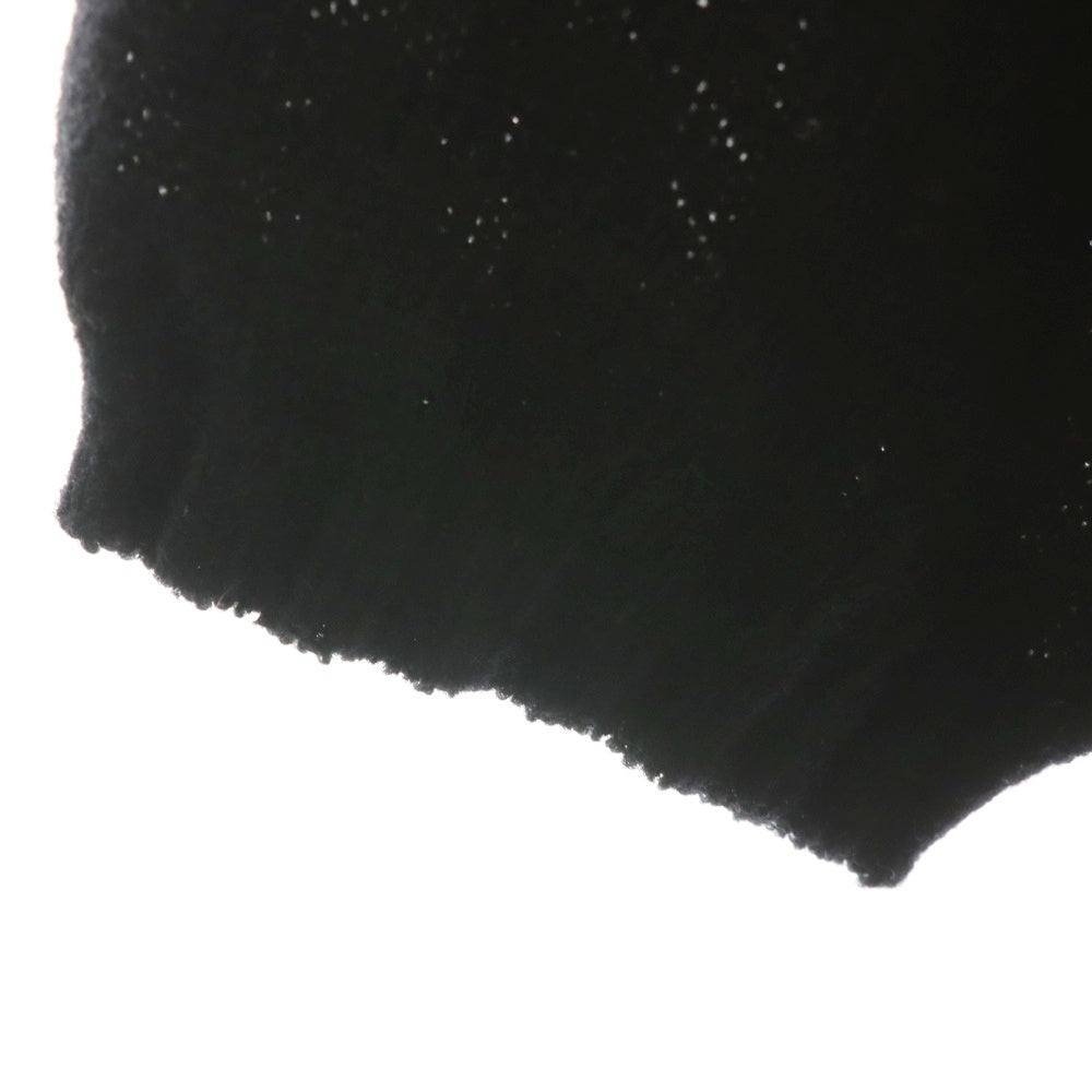 AURALEE(オーラリー) 23AW SHETLAND WOOL CASHMERE KNIT TEE カシミヤ混 半袖ウールニットTシャツ ブラック A23AT03SC