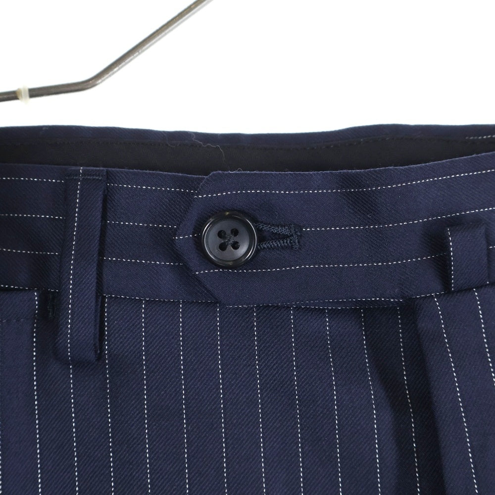 NIGOLD(ニゴールド) ストライプ柄 2B ウールテーラードジャケット スラックス セットアップスーツ ネイビー 1123-259-4563-7950