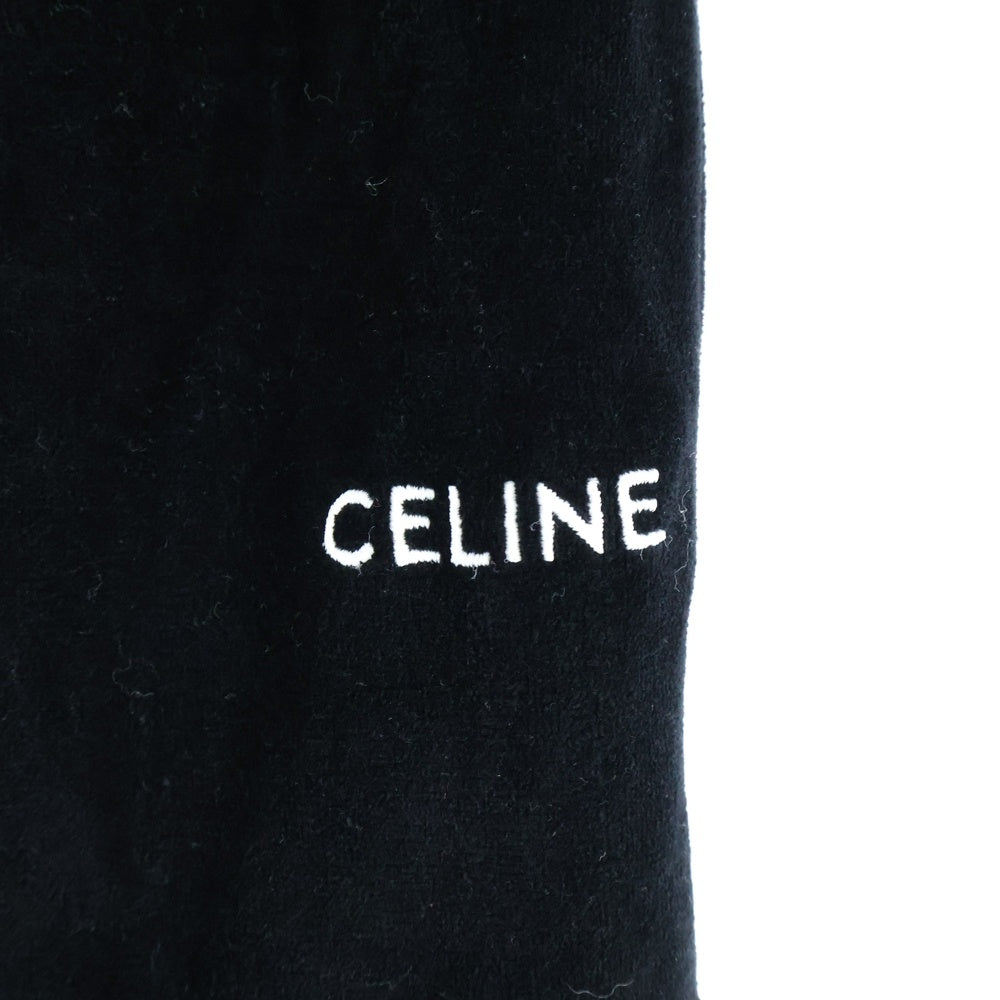 CELINE(セリーヌ) 23SS ベルベット ジャージー ストレートパンツ ブラック 2Z403748Q