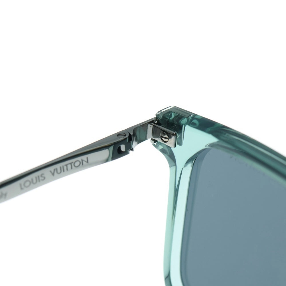 LOUIS VUITTON(ルイヴィトン) スクエアフレーム サイドモノグラム カラーレンズ サングラス メガネ 眼鏡 ブルー/シルバー Z1826E MG0283
