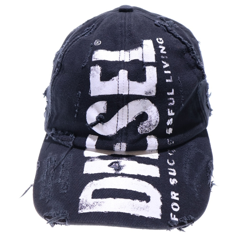 DIESEL(ディーゼル) C-EWAN CAPPELLO クワン カッペッロ ダメージ加工 ベースボールキャップ 帽子 ブラック A08268