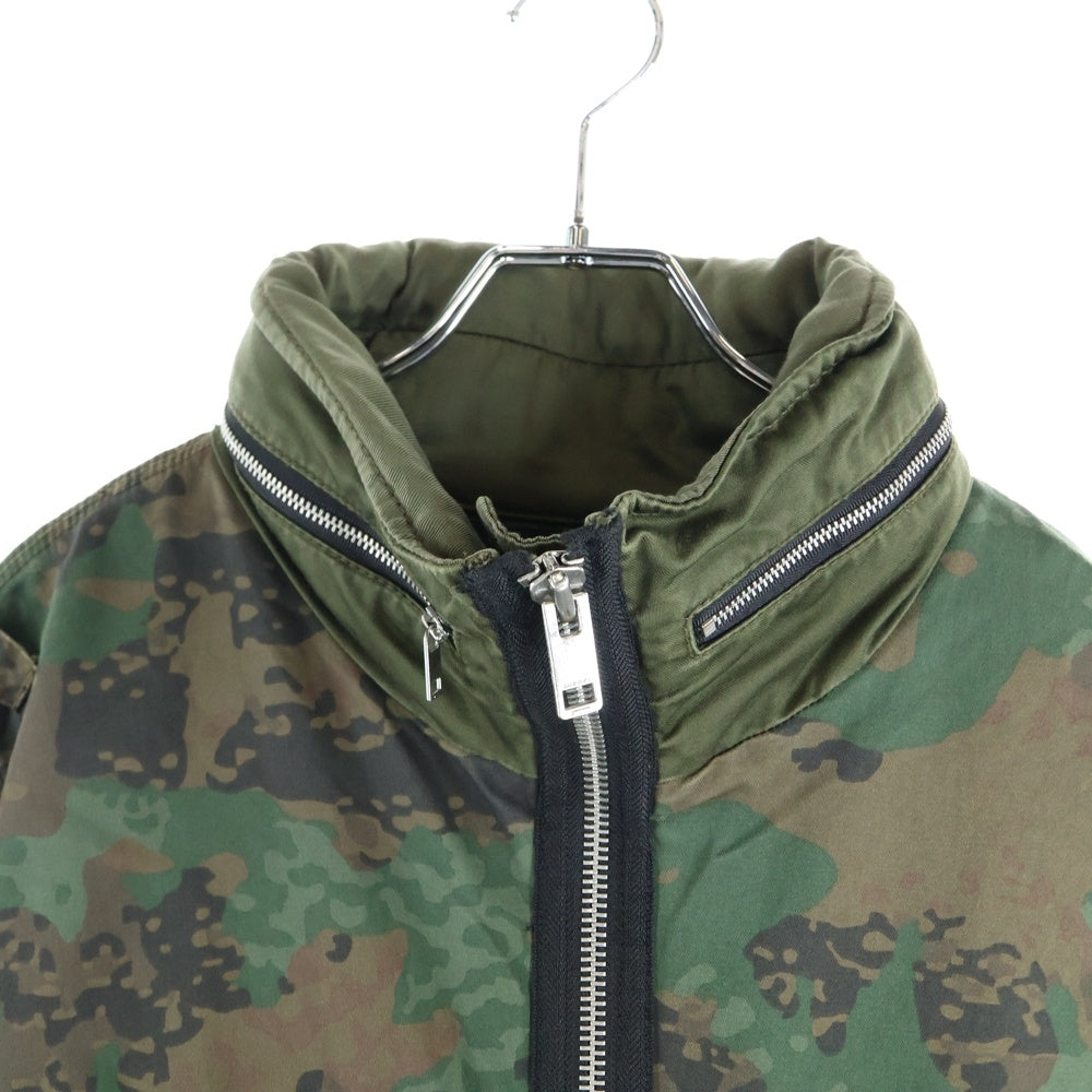 DIESEL(ディーゼル) カモフラ マルチポケット ジップアップミリタリージャケット カーキ