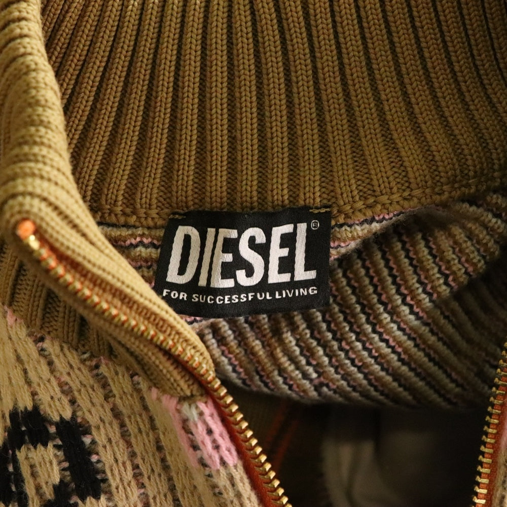 DIESEL(ディーゼル) M-AGGY KNITWEAR マギー ニットウェア ジップアップブルゾンジャケット マルチカラー A06709