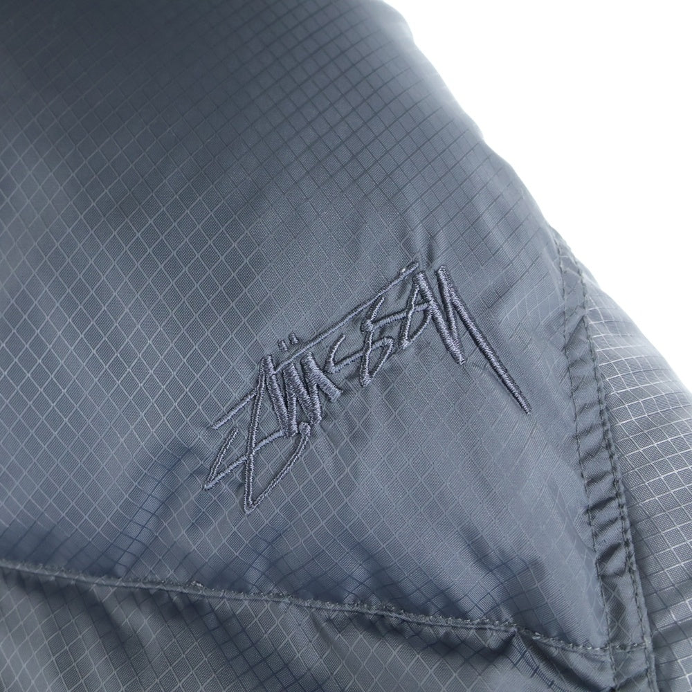 STUSSY(ステューシー) 00S VINTAGE PUFFER JACKET ヴィンテージ ブランドロゴデザイン マルチポケット フーデッド ダウンジャケット グレー