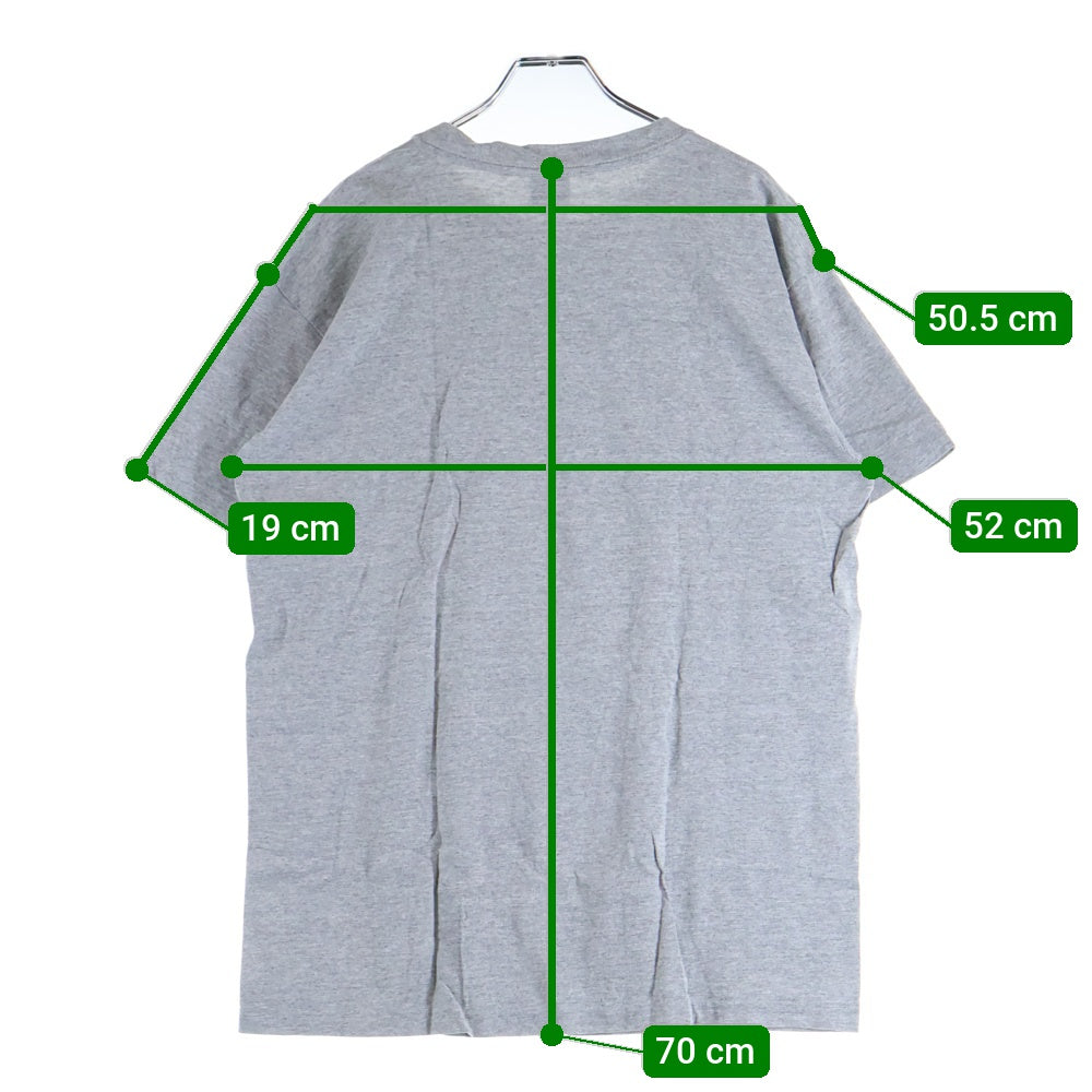 STUSSY(ステューシー) 90S VINTAGE ヴィンテージ 飛行機フロントプリント クルーネック カットソー 半袖Tシャツ グレー