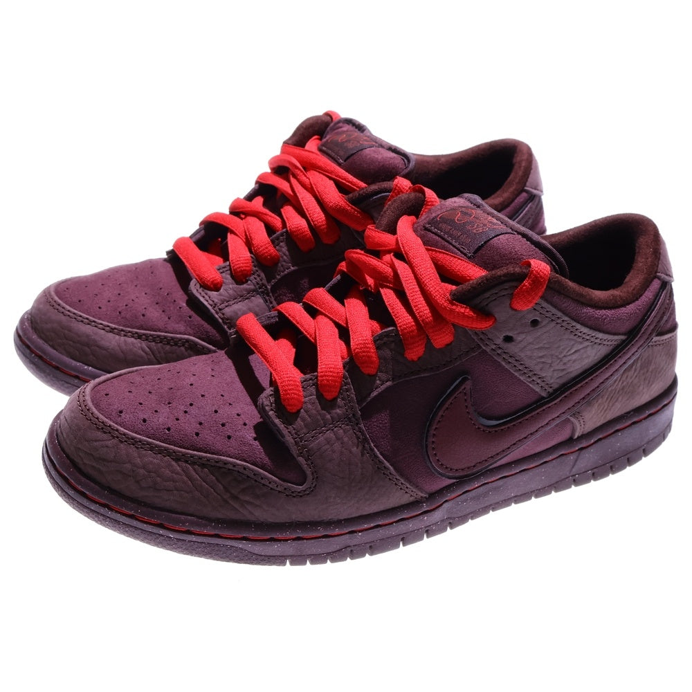 NIKE SB(ナイキエスビー) DUNK LOW PRM ダンクロープレミアム シティオブラブ ローカットスニーカー バーガンディー US9.5/27.5cm FN0619-600