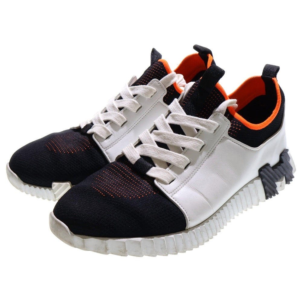 HERMES(エルメス) デパール Hロゴデザイン レースアップ ローカットスニーカー ホワイト FR2129 18ZH