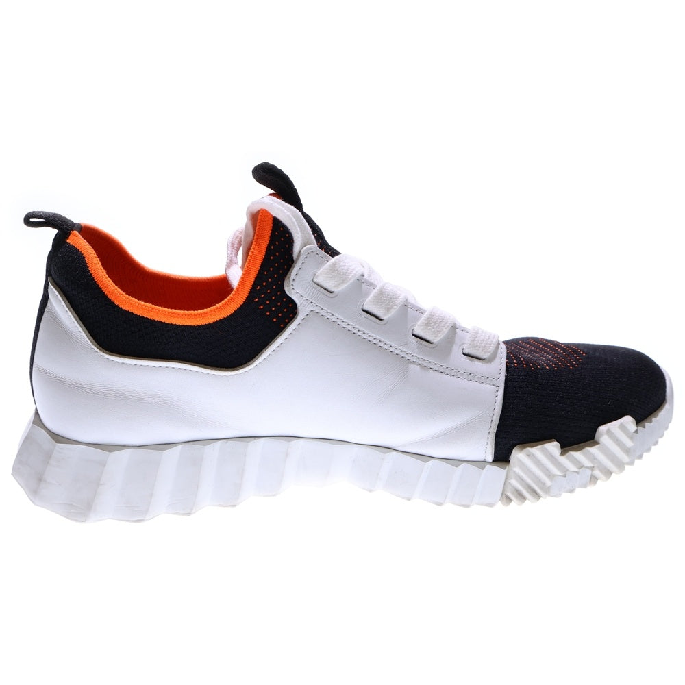 HERMES(エルメス) デパール Hロゴデザイン レースアップ ローカットスニーカー ホワイト FR2129 18ZH