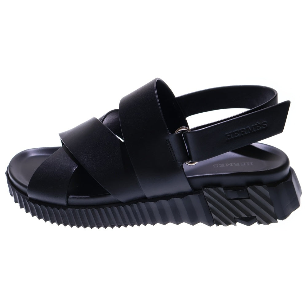 HERMES(エルメス) エレクトリックベルト Hロゴデザイン サンダル ブラック RG221848ZH