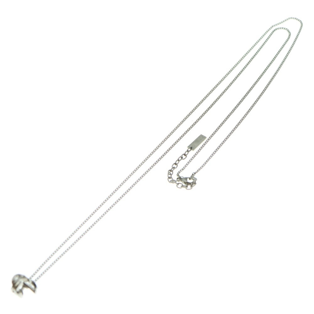 SAINT LAURENT PARIS(サンローランパリ) YSLロゴ カサンドラ ツイスト ネックレス シルバー 651779