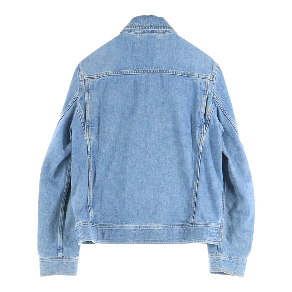 Maison Margiela 10(メゾン マルジェラ) 19AW ウォッシュド加工 ジップアップ デニム トラックジャケット インディゴ S50AM0408