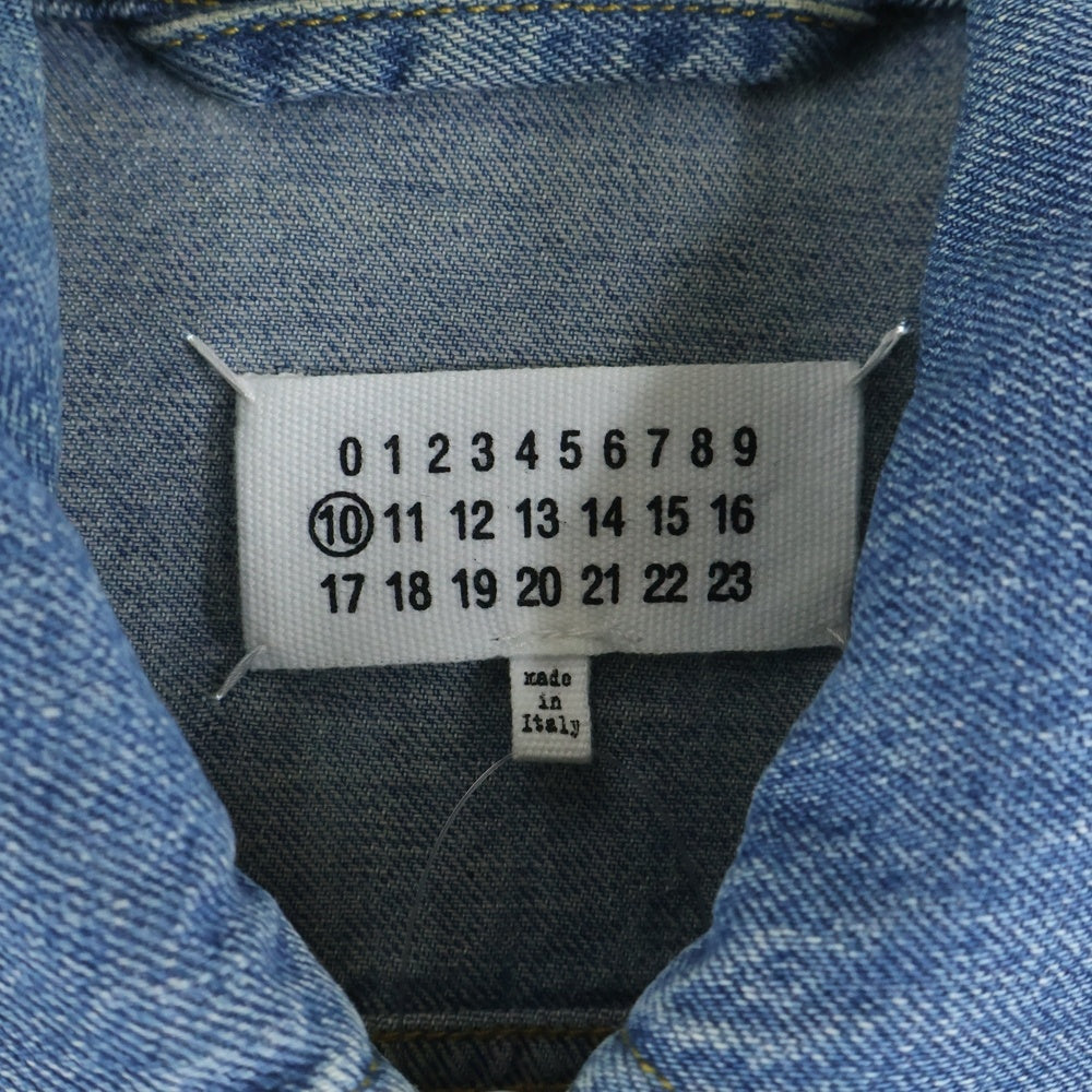 Maison Margiela 10(メゾン マルジェラ) 19AW ウォッシュド加工 ジップアップ デニム トラックジャケット インディゴ S50AM0408