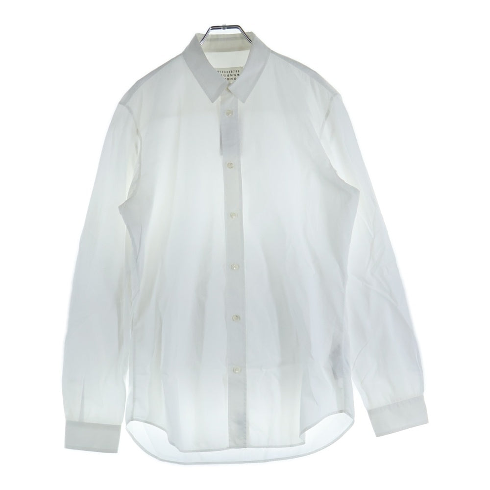 Maison Margiela 10(メゾン マルジェラ) 15AW REGULAR SHIRT 4ステッチ コットン 長袖レギュラーシャツ ホワイト S50DL0266