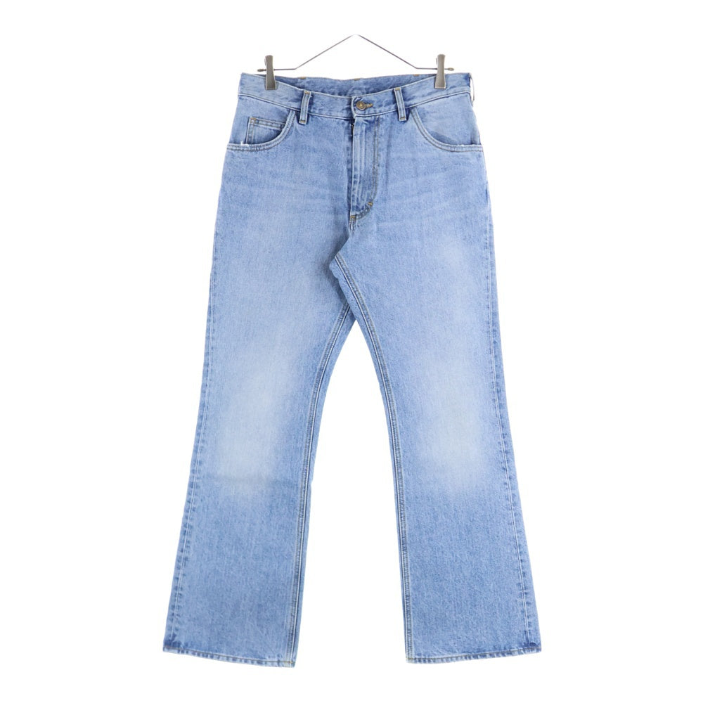 Maison Margiela 10(メゾン マルジェラ) 22SS ジップフライ ウォッシュド加工 ブーツカット フレアデニムパンツ インディゴ S50LA0200