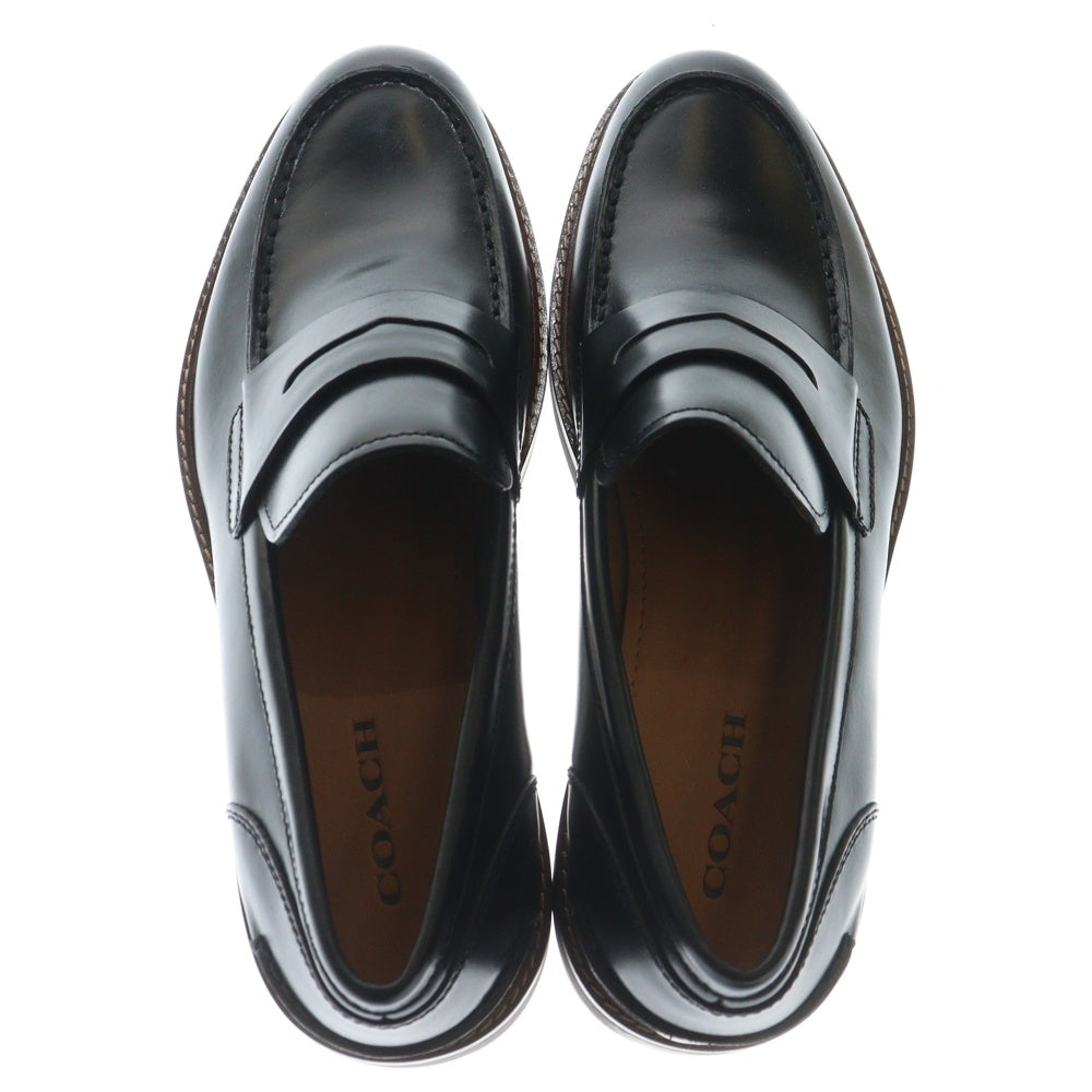 COACH(コーチ) シグネチャー コインローファー レザーローカットシューズ G1650 ブラック