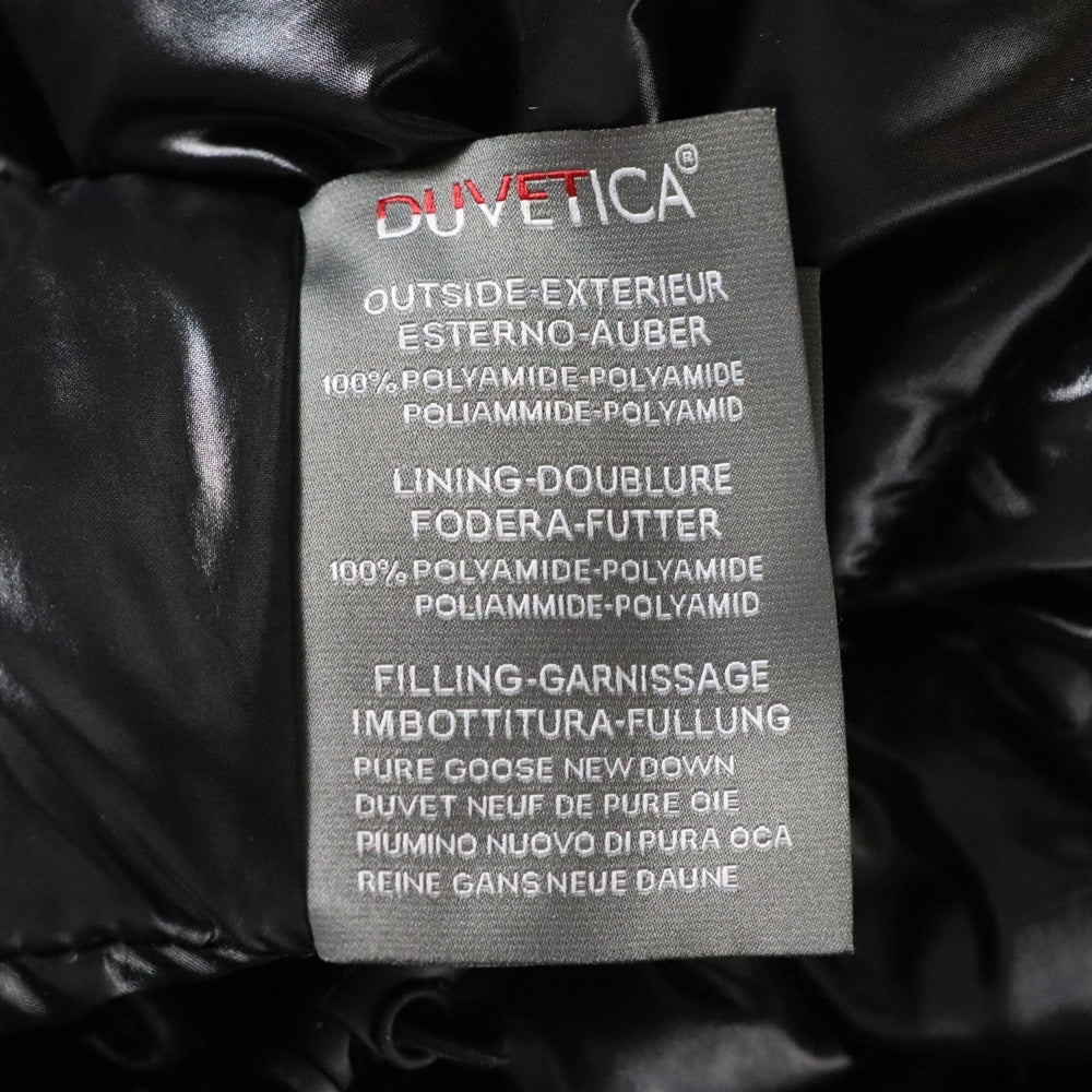 DUVETICA(デュベティカ) ファーフーデッド ミリタリー ジップアップ ダウンジャケット パーカー カーキ