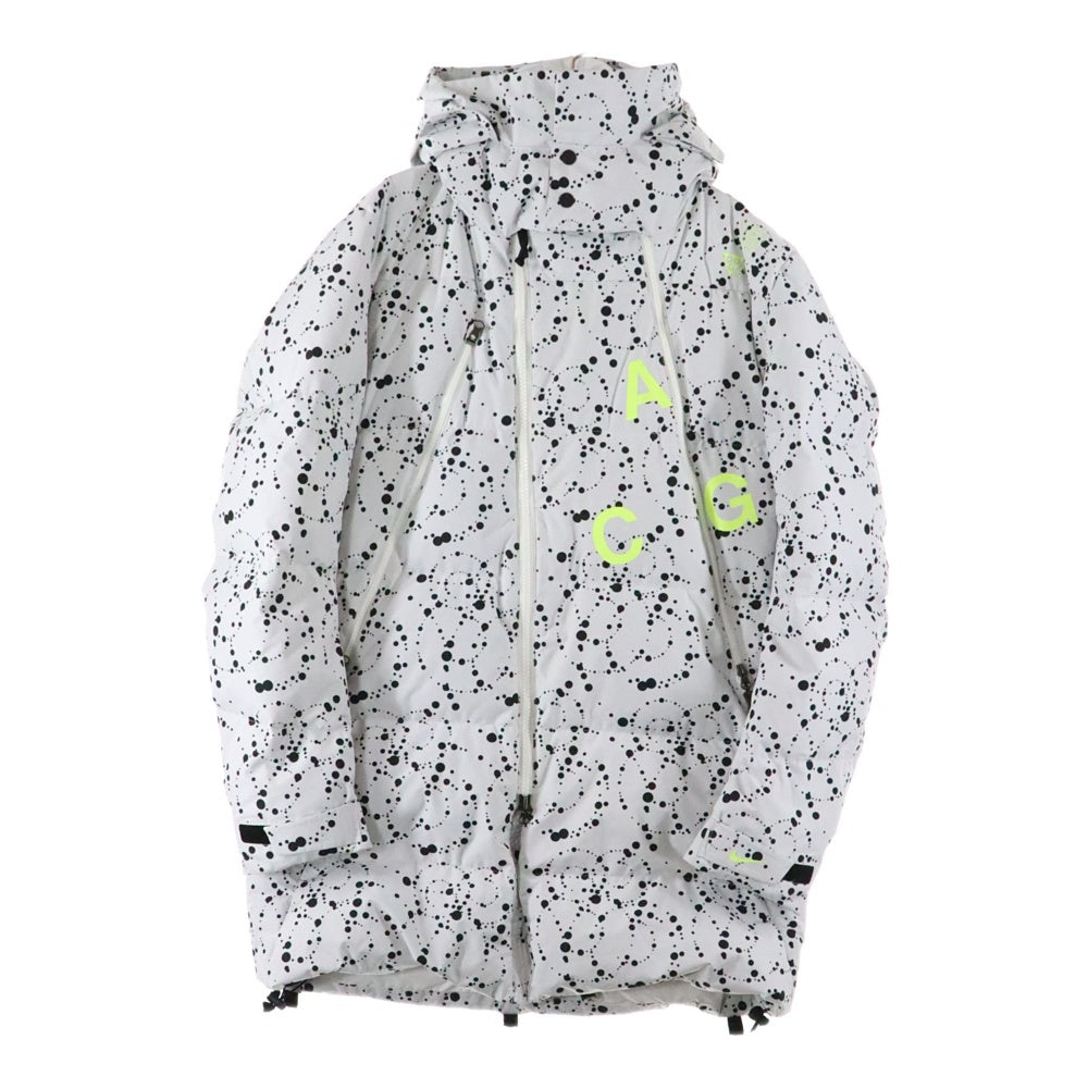 NIKE ACG(ナイキエーシージー) LAB Errolson NRG ACG Down Fill Parka ラボ ダウンフィル パーカー フーデッドジャケット ホワイト 総柄 AQ3517-100