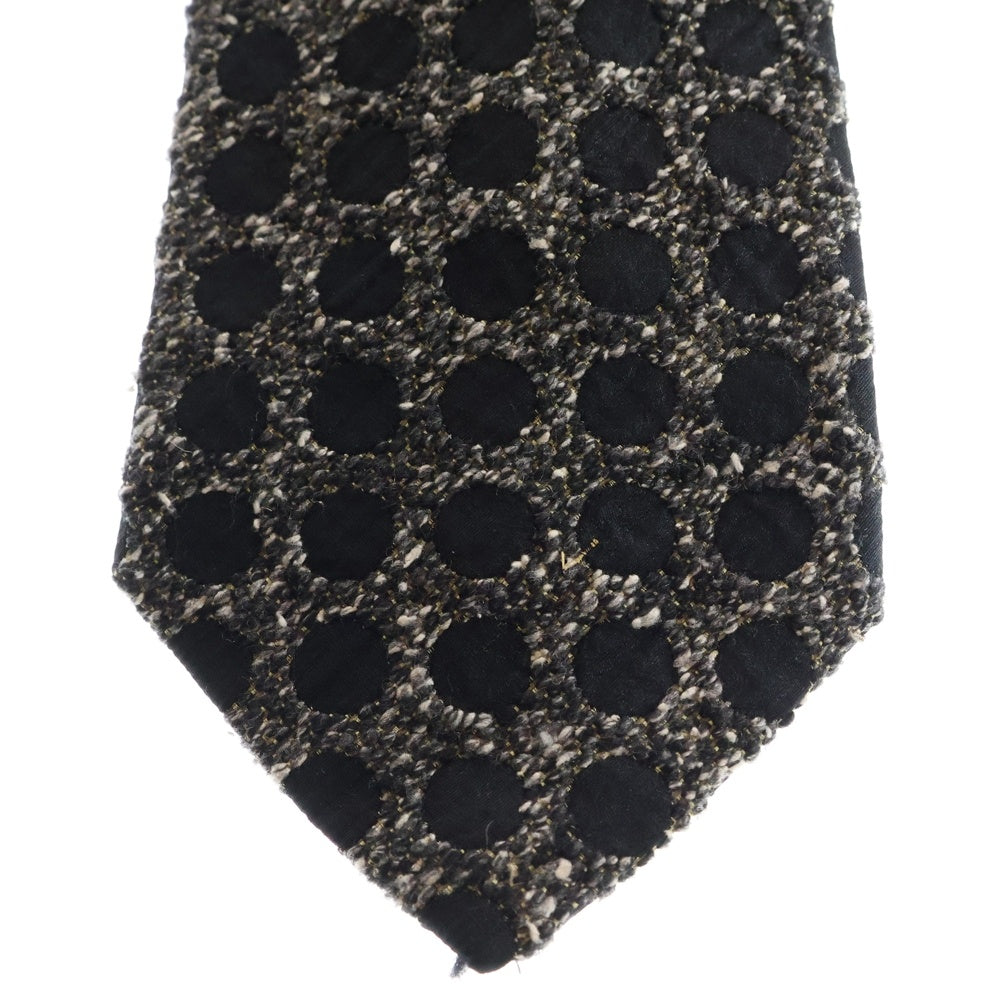 GIAN MARCO VENTURI(ジャンマルコベンチューリ) シルク ドット総柄 ネクタイ ブラック