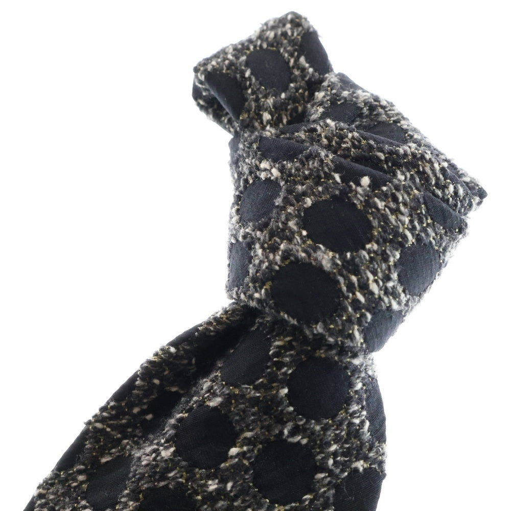 GIAN MARCO VENTURI(ジャンマルコベンチューリ) シルク ドット総柄 ネクタイ ブラック