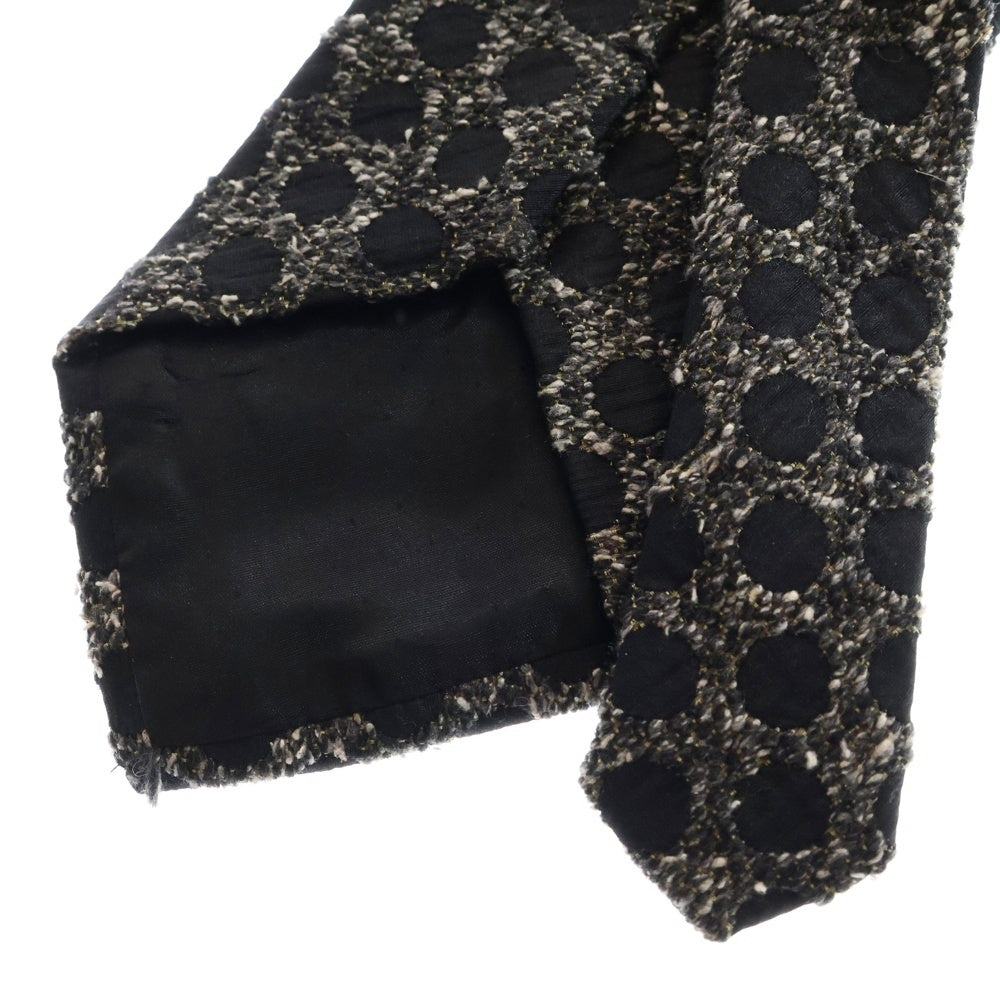 GIAN MARCO VENTURI(ジャンマルコベンチューリ) シルク ドット総柄 ネクタイ ブラック