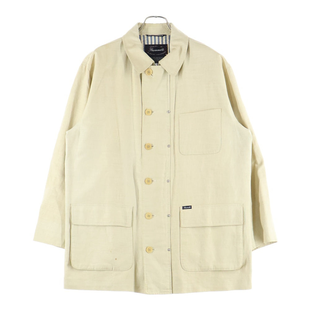 NO BRAND(ノーブランド) FACONNABLE ファソナブル リネン混 ジップアップ ジャケット ベージュ