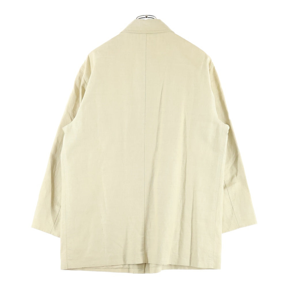 NO BRAND(ノーブランド) FACONNABLE ファソナブル リネン混 ジップアップ ジャケット ベージュ