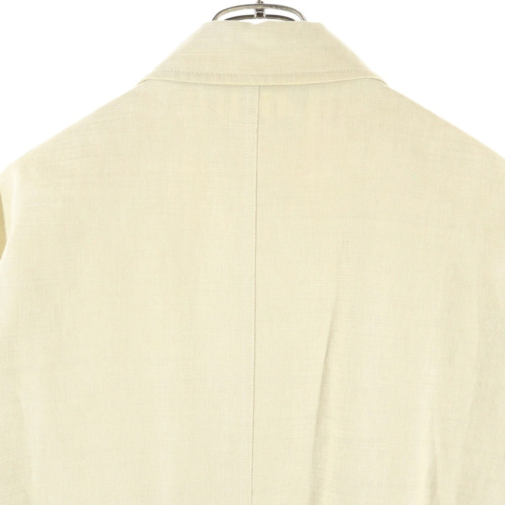 NO BRAND(ノーブランド) FACONNABLE ファソナブル リネン混 ジップアップ ジャケット ベージュ