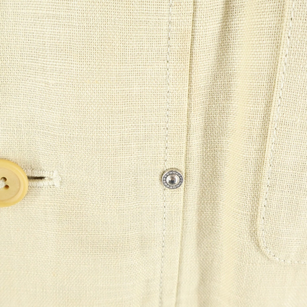 NO BRAND(ノーブランド) FACONNABLE ファソナブル リネン混 ジップアップ ジャケット ベージュ