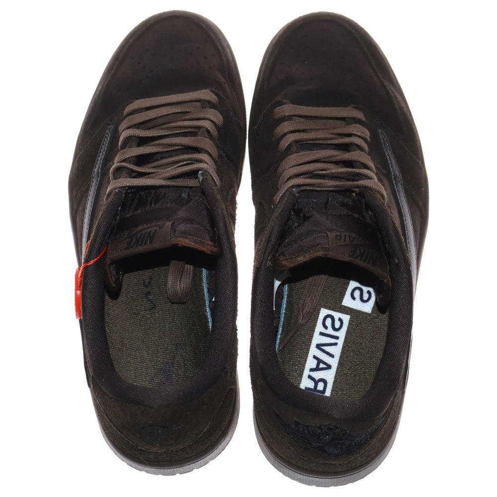 NIKE(ナイキ) ×Travis Scott AIR JORDAN1 LOW Velvet Brown トラヴィススコット エアジョーダン 1 ローカットスニーカー ベルベットブラウン US9.5/27.5cm DM7866-202