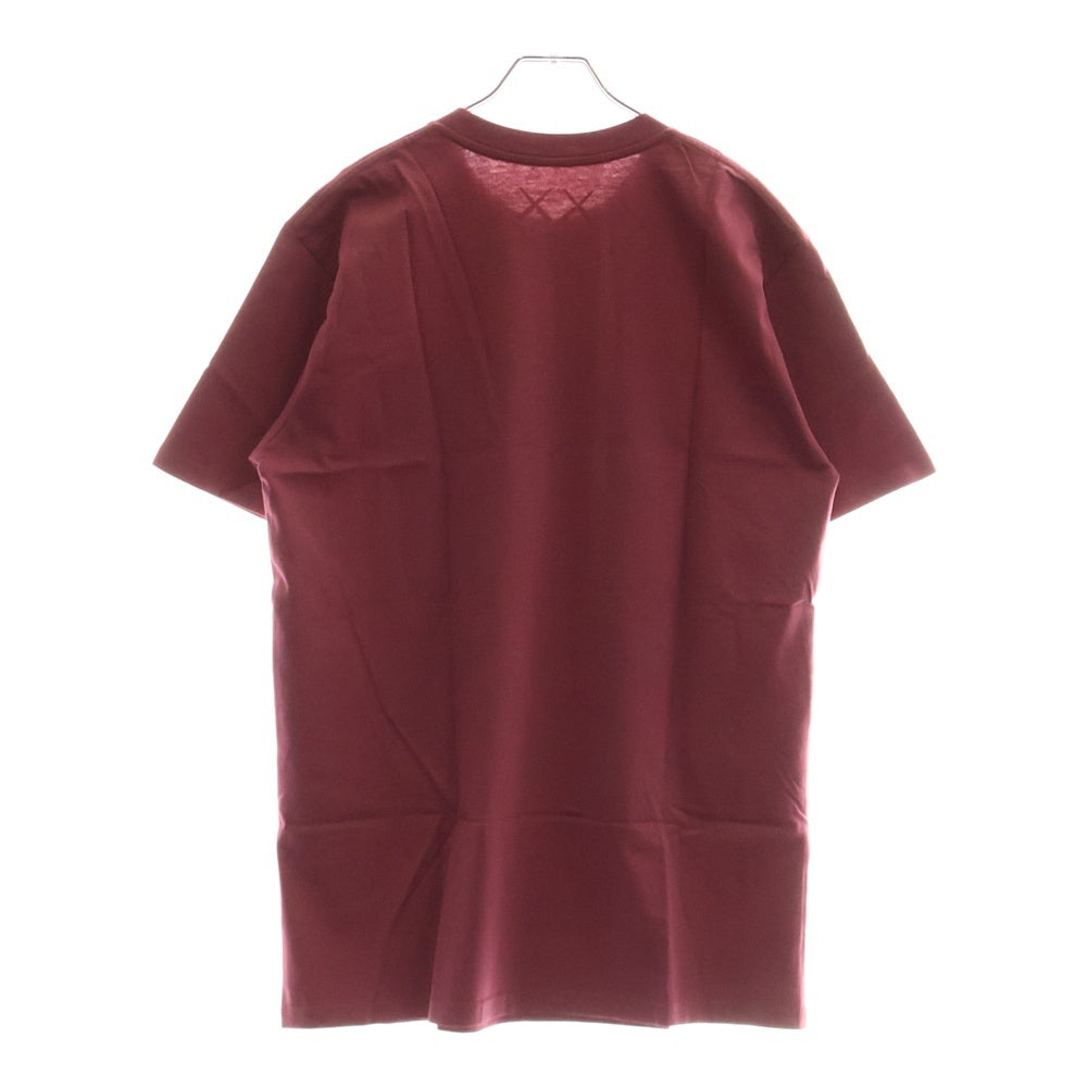 KAWS(カウズ) ×FRANKEN BERRY フランケン ベリー クルーネック半袖プリントTシャツ カットソー レッド