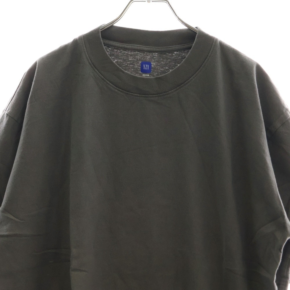 YEEZY GAP(イージーギャップ) SHORT SLEEVE T-SHIRT オーバーサイズTシャツ 半袖クルーネックカットソー チャコールグレー 537299-03-1