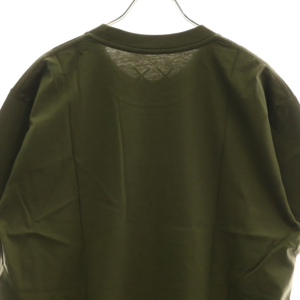 KAWS(カウズ) ×FRUTE BRUTE フルート ブルート クルーネック半袖プリントTシャツ カットソー グリーン