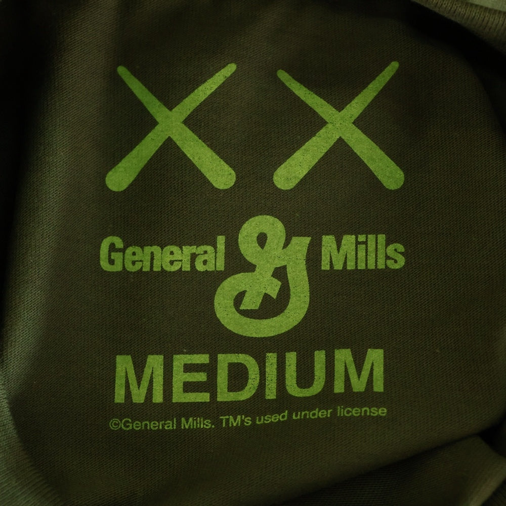 KAWS(カウズ) ×FRUTE BRUTE フルート ブルート クルーネック半袖プリントTシャツ カットソー グリーン