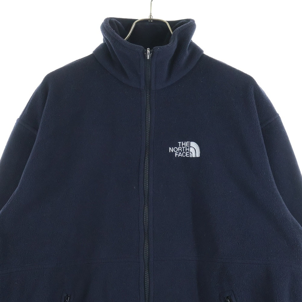 THE NORTH FACE(ザノースフェイス) テープ ロゴ ハイネック ジップアップ フリース ジャケット ブラック