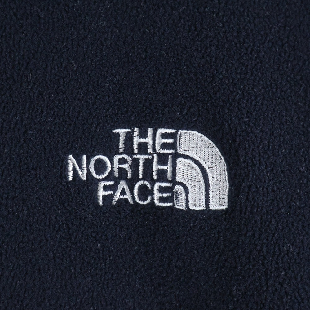 THE NORTH FACE(ザノースフェイス) テープ ロゴ ハイネック ジップアップ フリース ジャケット ブラック