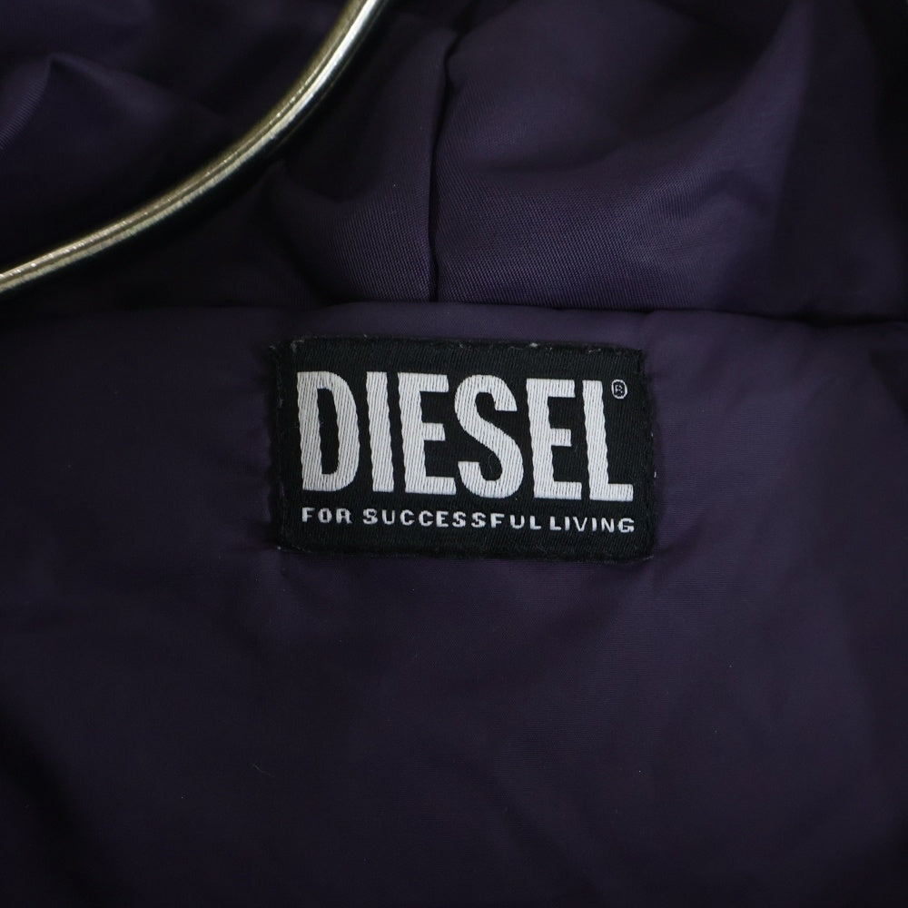 DIESEL(ディーゼル) リバーシブル ダブルジップアップ フーデッド ボアジャケット ブルー/パープル A04717