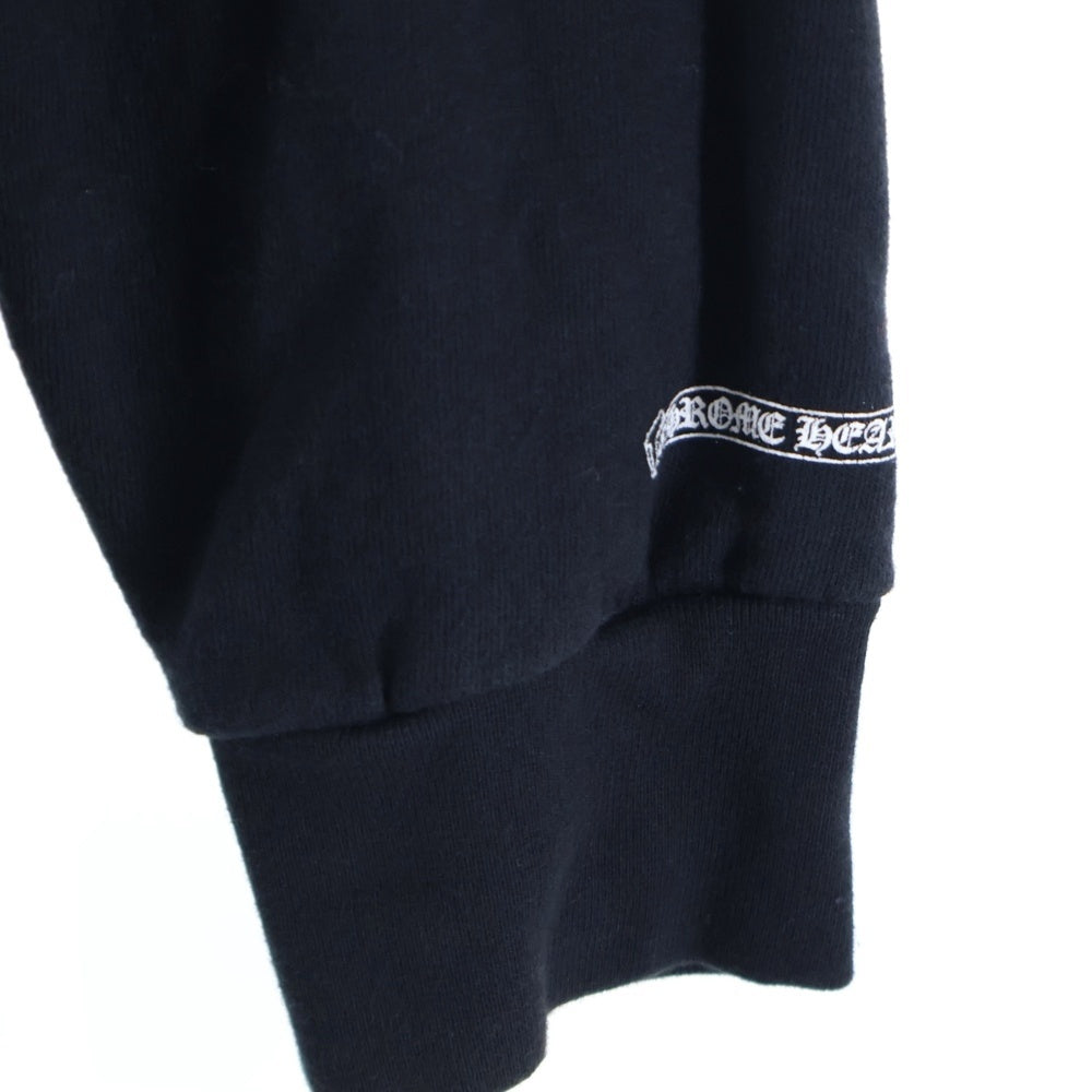 CHROME HEARTS(クロムハーツ) DOVER STREET MARKET SWTSHRT ZIP ドーバーストリートマーケット ロゴプリント ジップアップ スウェットパーカー ブラック/ホワイト