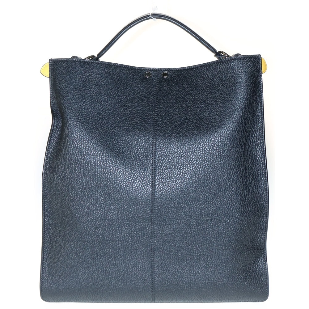 FENDI(フェンディ) PEEKABOO ISeeU ピーカブー アイシーユー 2Way レザー トート ショルダーバッグ シルバー金具 ブラック 7VA528