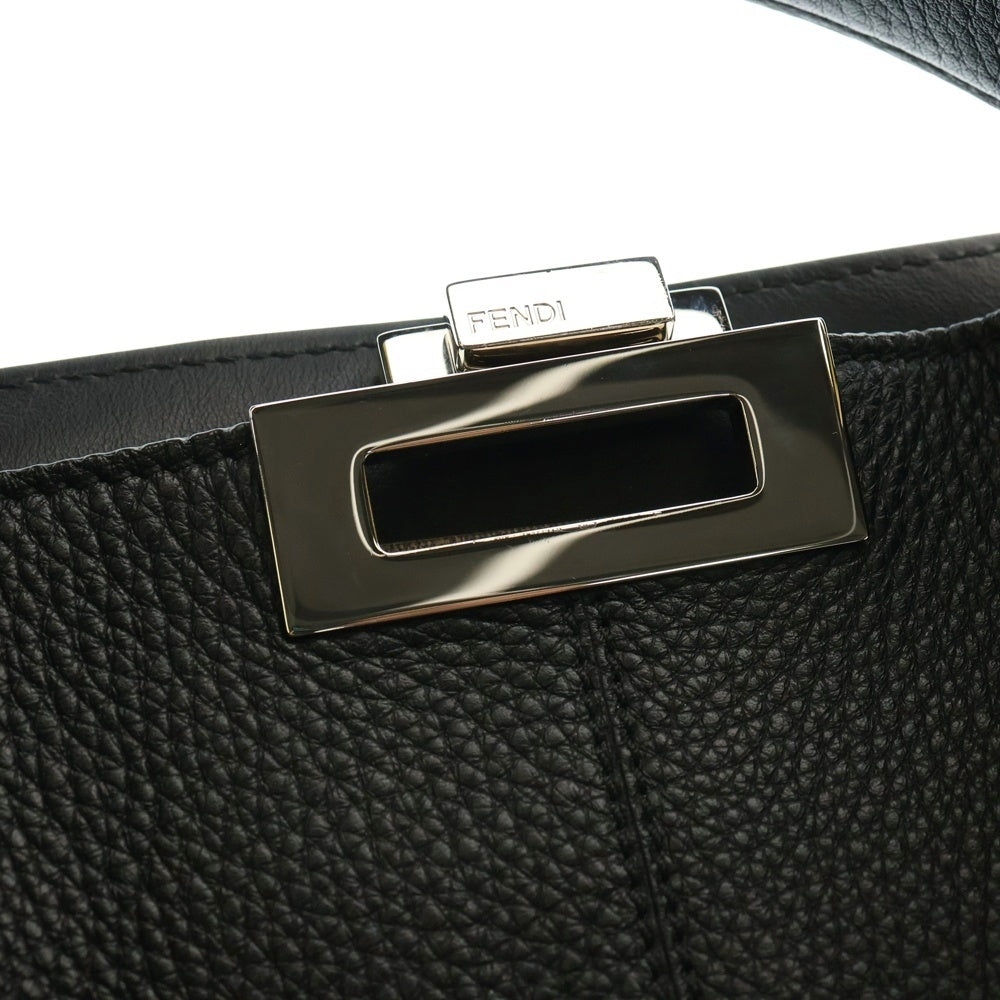 FENDI(フェンディ) PEEKABOO ISeeU ピーカブー アイシーユー 2Way レザー トート ショルダーバッグ シルバー金具 ブラック 7VA528