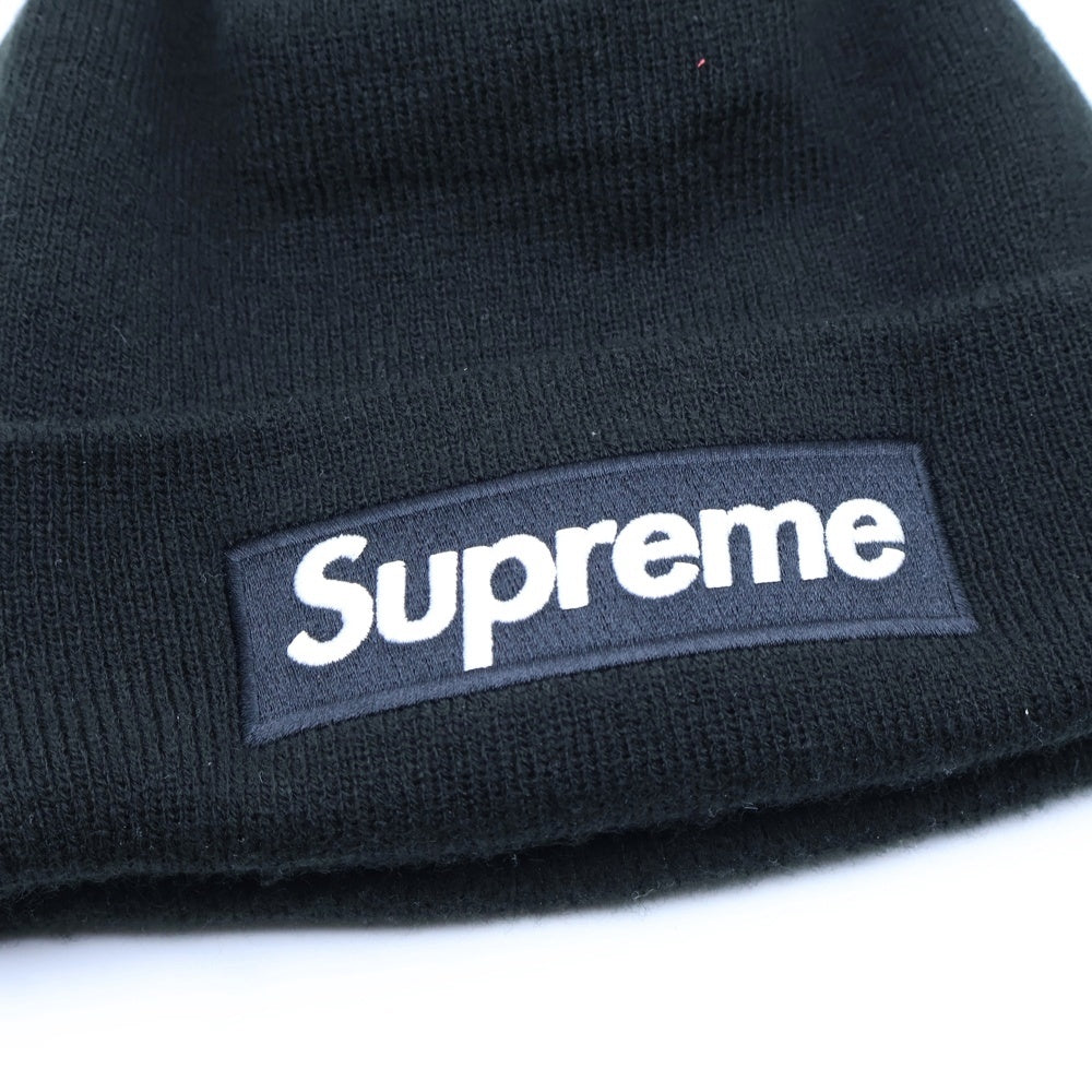 NEW ERA(ニューエラ) ×NEW ERA Box Logo Beanie ニューエラ ボックスロゴデザイン ビーニー ニット帽 帽子 ブラック