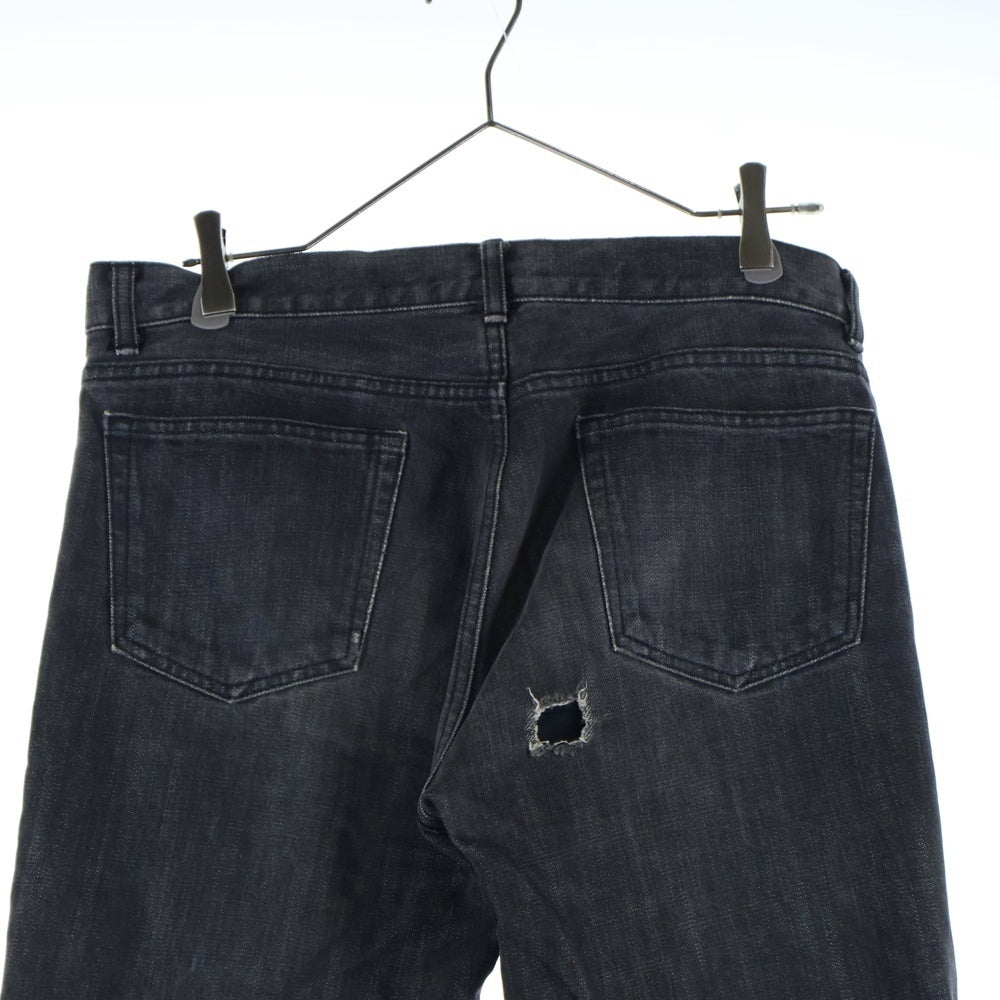 HYSTERIC GLAMOUR(ヒステリックグラマー) マルチポケット ダメージ加工 ボタンフライ デニムパンツ ブラック 2AP-3750