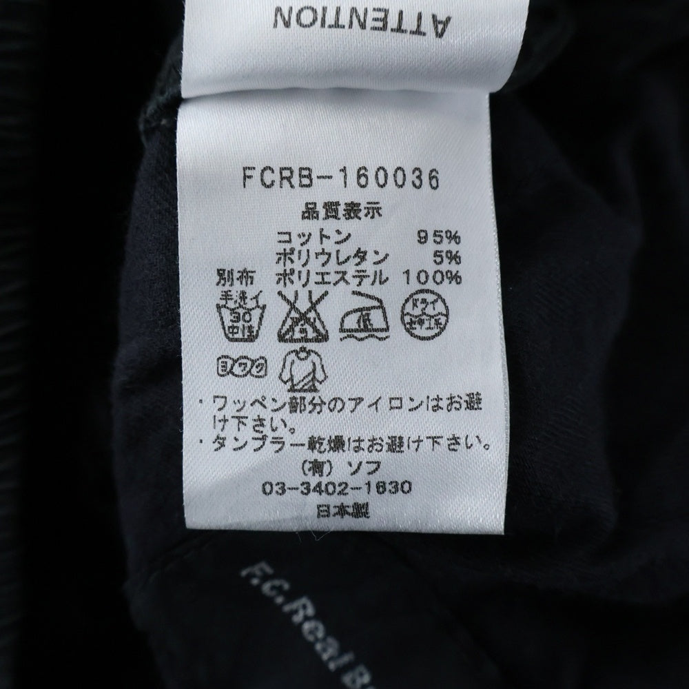 F.C.R.B./F.C.Real Bristol/FCRB(エフシーアールビー/エフシーレアルブリストル) VENTILATION SHORTS ベンチレーション ロゴデザイン ジップアップ ショートパンツ ブラック FCRB-160036