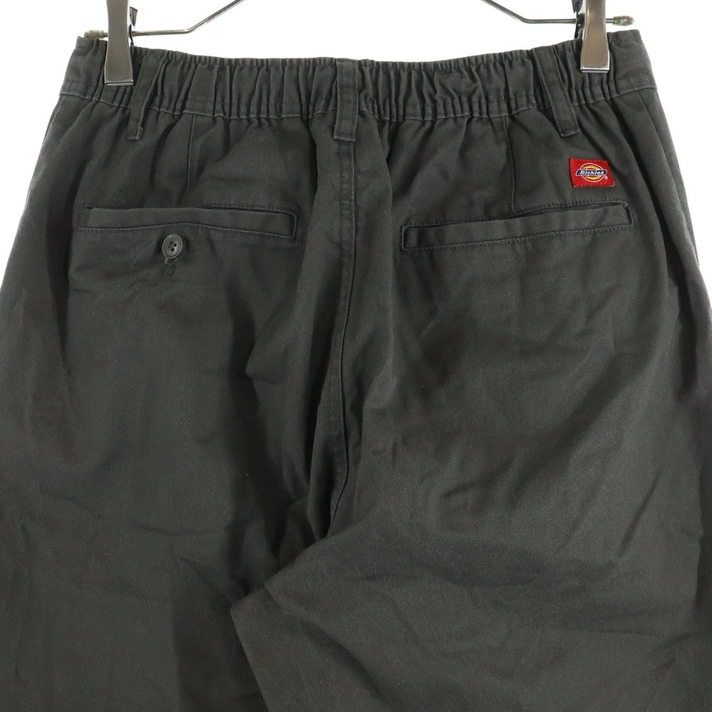 Dickies(ディッキーズ) TCツイル マルチポケット ジップアップ ドローストリング付き ストレートパンツ グリーン 0410-7711