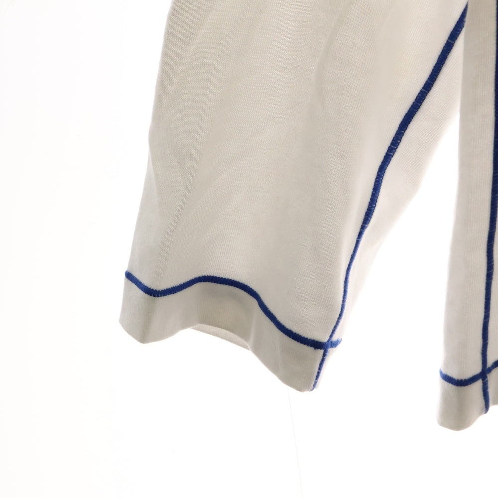 GOOD PEOPLE GOOD STITCHING GOOD PRODUCT(グッド ピープル グッド ステッチング グッド プロダクト) COLOR STITCH CREW NECK LONG SLEEVE LOOPBACK JERSEY ブルー ステッチ クルーネック 長袖Tシャツ 01-01-1433