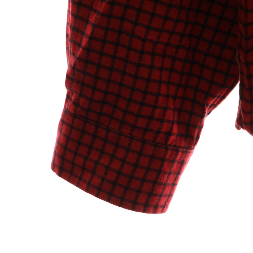 RALPH LAUREN(ラルフローレン) 90S CLASSIC FIT SHIRT レギュラーカラー ブロックチェック クラシック フィット 長袖シャツ レッド/ブラック