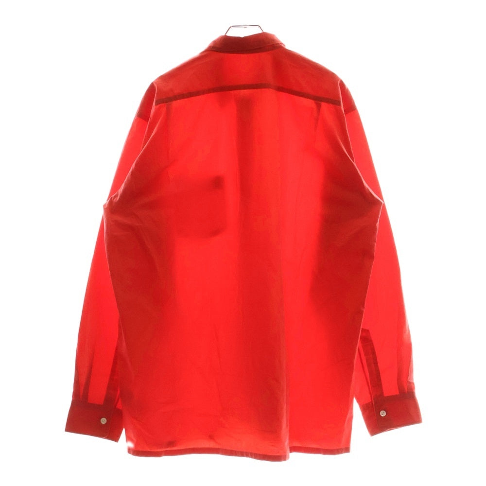 SHIPS(シップス) BATEAUX DE SHIPS レギュラーカラー ボタンダウン コットン 長袖シャツ レッド 111-10-0616