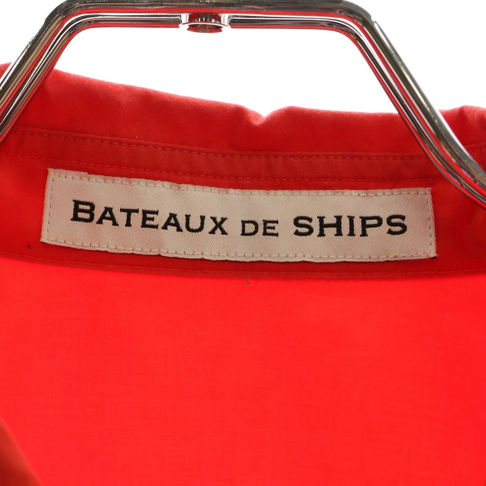 SHIPS(シップス) BATEAUX DE SHIPS レギュラーカラー ボタンダウン コットン 長袖シャツ レッド 111-10-0616