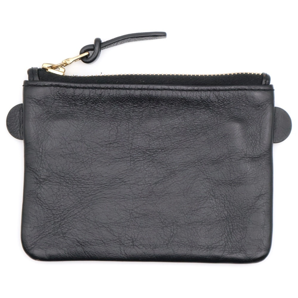 VISVIM(ヴィスヴィム) LEATHER ESSENTIALS CASE レザー エッセンシャル カード コインケース コンパクトウォレット ブラック 0224903003004